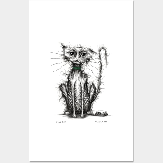 Ugly cat Wall Art by Keith Mills